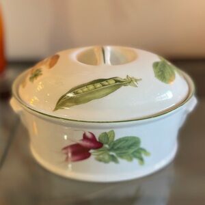 Vegetable Motif Ceramic Serving Dish